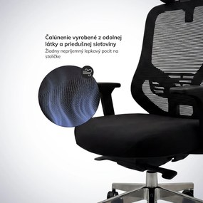 Ergonomická kancelárska stolička so sieťovinou čierna AXIS