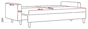 Veľká rozkladacia pohovka ETNA   MODEL 2 Hnedá