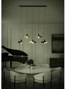 Eglo 390396 - Luster na lanku SACEDA 5xE27/40W/230V čierna/zlatá