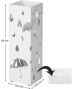 Biely stojan na dáždniky SAFFA