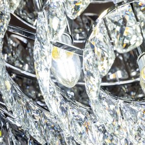 Brilagi - LED krištáľové stropné svietidlo VELURE 5xE14/40W/230V čierne