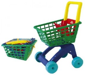 Detský nákupný vozík/košík, plastový, 31x59x40cm