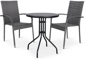Balkónový set Nina + 2x ratanová stolička Paris PREMIUM