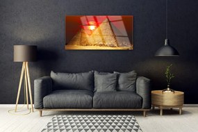 Obraz na skle Pyramídy architektúra 125x50 cm