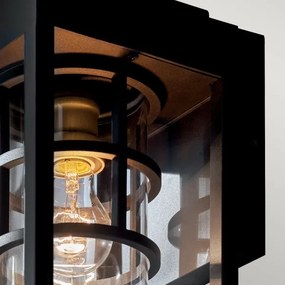 Kichler KL-HONE-M-BKT - Vonkajšie nástenné svietidlo HONE M 1xE27/60W/230V IP44