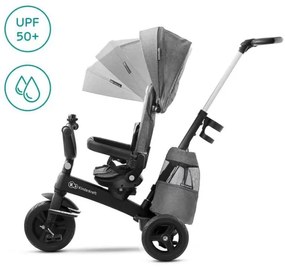KINDERKRAFT - Detská trojkolka 5v1 EASYTWIST šedá/čierna