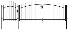Záhradná brána, oceľ 2,25x4 m, čierna