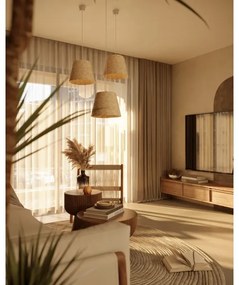 MAXLIGHT P0582 - Luster na lanku POT 1xE27/15W/230V pr. 30 cm béžová