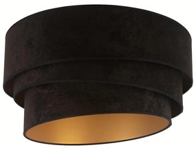 Duolla - Stropné svietidlo DEVON 1xE27/40W/230V pr. 45 cm čierna/zlatá