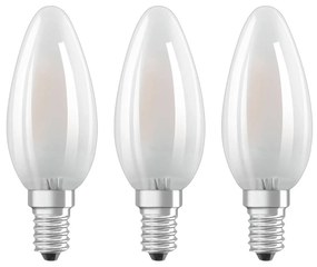 OSRAM LED sviečka E14 Classic B 4W 2700K matná 3ks