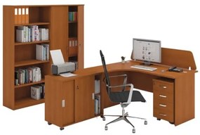 Zostava kancelárskeho nábytku MIRELLI A+, typ C, ľavá, čerešňa