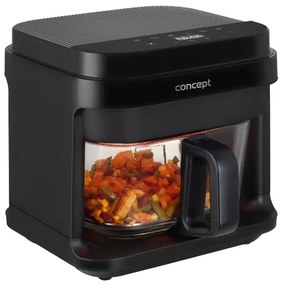 Concept FR5500 - Teplovzdušná fritéza GLASS &amp; FAST 5,5 l 1200W/230V čierna