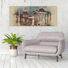 Obraz - Forum Romanum, Rím, Taliansko (120x50 cm)