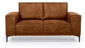 Koňakovohnedá pohovka z imitácie kože 164 cm Copenhagen – Scandic