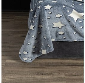 Verk Svietiaca deka Soft Dreams Stars, 150 x 180 cm šedá