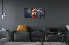 Sklenený obraz žena tancuje 100x50 cm