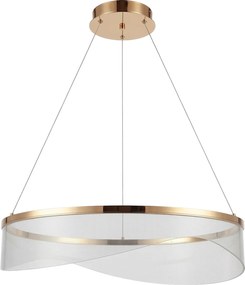 Toolight Toolight, LED závesné svietidlo 40cm, 20W, 1500 lm, G144-CP, zlatá, OSW-04700