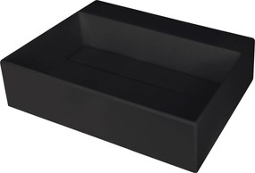 Deante Umývadlo na dosku Correo 50x40 cm - CQR NU4M, granit, čierna