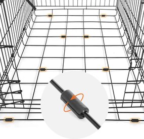 Klietka pre psa s 2 dverami, XL skladacia prepravka, čierna