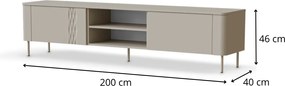 TV stolek Tirante II 200 cm kašmírový