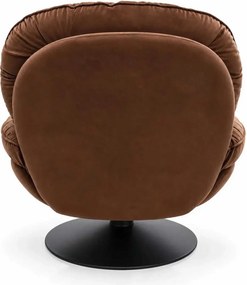 LuxuryForm DESIGN Otočné kreslo LUNA s podnožkou - hnedé