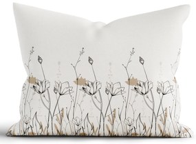 Bavlnená obliečka na vankúš Renforcé 70 × 90 cm – Aneta béžová