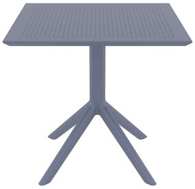 Stôl Sky 80 - v74 x 80 x 80 cm - Tmavo sivá