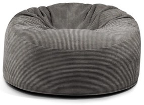 Tmavosivý menčestrový sedací vak Om 135 – SLOWDOWN