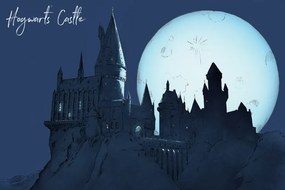 Umelecká tlač Harry Potter - Hogwarts Castlle, (40 x 26.7 cm)