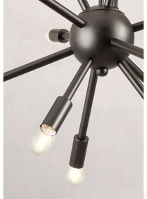 Redo 01-2934 - Závesný luster STELLAR na lanku 12xE14/25W/230V čierny
