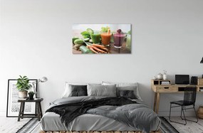 Obraz na skle zeleninové kokteily 125x50 cm