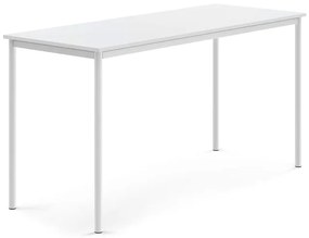 Stôl SONITUS, 1800x700x900 mm, HPL - biela, biela