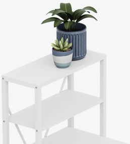 Rohový pracovný stôl s policami Leader 5.9 biely