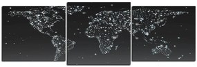 Obraz na plátne - Žiariaca mapa sveta - panoráma 5213QD (150x50 cm)