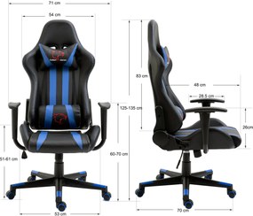 Herné kreslo F4G FG33 čierne/biele