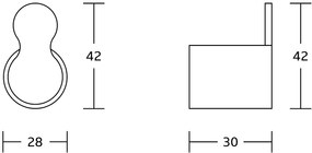 Mexen Base, držiak na uterák, 1-háčik, chrómová, 7018235-00