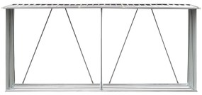 Záhradná kôlňa na drevo galvanizovaná oceľ 330x84x152 cm hnedá