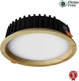 APLED-LED Podhľadové RONDO WOODLINE LED/12W/230V 4000K pr. 20 cm borovica masív