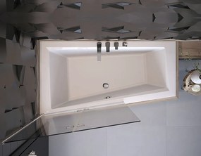 Besco Akrylátová asymetrická vaňa so zníženým lemom Intima Slim 150x85 (160x90) BESCO-Rozmery: 150x85, BESCO-Farba: Biela, BESCO-Orientácia: Pravá
