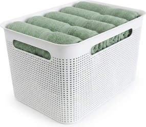 Rotho Úložný box s rúčkami BRISEN 16 l, 36 x 26,2 x 21 cm, biely