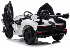 Lean Cars Elektrické autíčko - McLaren Senna - nelakované - biele - motor 2x45W - batéria 12V7Ah -2023