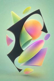 Pastel - Metalický obraz 60x40cm