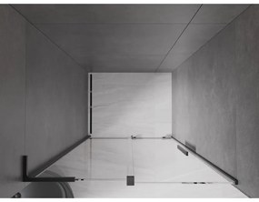 Mexen Velar L, posuvné sprchové dvere do otvoru 120 cm, 8mm číre sklo, čierna matná, 871-120-003-01-70