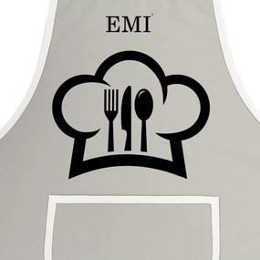 Kuchynská zástera Chef EMI, sivá
