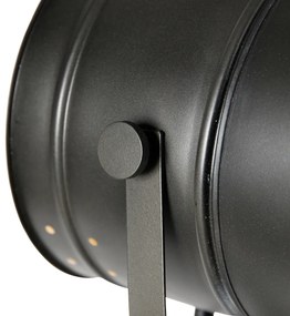 Trojnohý stojaca lampa čierna s dreveným štúdiovým svetlom - Radient