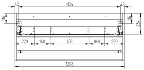 Mereo Aira, kúpeľňová skrinka 121 cm, Multidecor, Dub Wotan, MER-CN793SDWOT