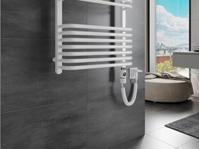 Mexen Apollo, elektrické vykurovacie teleso 860x450 mm + vykurovacia tyč 600 W, biela, W117-0860-450-2600-20