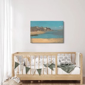 Obraz - Odilon Redon, Village by the Sea in Brittany, reprodukcia (90x60 cm)