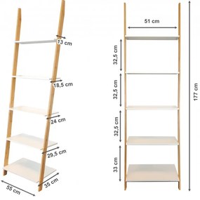Bambusový stojan na rebrík