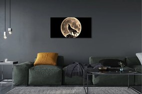 Obraz na plátne wolf moon 140x70 cm